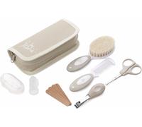 Bnhgc-Basic Trousse De Toilette Avec Peigne, Brosse En Poils Naturels, Ciseaux, Coupe-Ongles, Limes Et Brosse À Dents En Silicone
