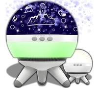 Bnhgc-Ciel Étoilé Led Pour Enfants Avec Rotation À 360 ° Veilleuse Cosmos Projecteur Avec 7 Couleurs Au Choix Usb Ou À Piles Cadeau D'anniversaire Parfait Pour Chambre D'enfant