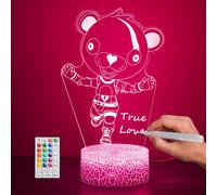 Bnhgc-Cuddlle Team Leader Lampe Illusion Led 3d \U2013 Veilleuse Diy Avec 16 Modes De Couleurs, Télécommande, ?uvres D'art Personnalisées Pour Décoration De Chambre À Coucher, Cadeau D'anniversaire /