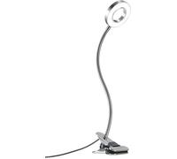 BNHGC-Lampe de Bureau 8W Lampe-Clip, l¿Adapteur inclus, à LED, à Pince, Soin des Yeux, Luminosité Réglage pour le Bureau et le Domicile Flexible à 360° de Lecture Table Lit Agrent