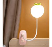 Bnhgc-Led Lampe À Pince Pour Lit Enfant, Flexible À 360° Liseuse Clipsable 3 Modes Éclairage Et 5 Intensité Variable, Lampe De Bureau Led Sans Fil Rechargeable Usb Pour Livre Au Lit,Rose