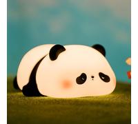 Bnhgc-Led Veilleuse Enfant Bébé,3 Luminosité,Rechargeable,Fonction Minuterie, Mignon Veilleuse Filles, Lampe Panda En Silicone Tactile, Aimable Deco Pour Chambre D'enfant,Cadeau Garçon Fille Panda