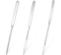 Bnhgc-Lot De 3 Spatules Professionnelles En Acier Inoxydable Pour Une Application Uniforme Du Fond De Teint, Spatules À Double Tranchant Pour Une Petite Zone Du Visage