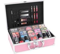 Bnhgc-Love Urban Beauty Végétalien Trousse Maquillage Rose Vif - Kit Maquillage 82 Pièces Adolescentes Et Femmes Avec Ombres À Paupières, Fards, Rouges À Lèvres Et Produits Pour Les Ongles