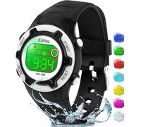 Bnhgc-Montre Enfant,Adolescents Garçons Digitale Extérieur Sport 5atm Etanche Multifonction Montre Et Protection Environnementale Non Toxique,Alarme Et Calendrier Date Minuteur