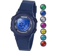 Bnhgc-Montre Numérique Pour Enfants, Résistante À L'eau 5atm, 7 Couleurs Lumineuses Avec Alarme Et Chronomètre Pour Filles Et Garçons Âgés De 5 À 12 Ans.
