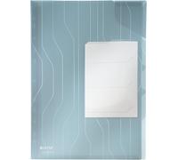 Bnhgc-, Pochettes Combifile A4, Matière Grainée Mate Transparente Bleue, Ouverture Sur Le Haut Et Sur Le Côté Droit, Polypropylène 200 Microns, Lot De 3, 47290035