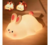 Bnhgc-Veilleuse D'allaitement Pour Enfant - Mignon Lapin - Intensité Variable - En Silicone - Tactile - Rechargeable Par Usb - Veilleuse Pour Chambre D'enfant - Cadeau Pour Fille Et Garçon