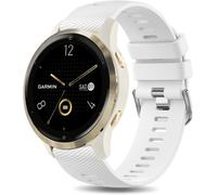 Bnhgo-18mm Bracelet Compatible Pour Garmin Venu 3s/Venu 2s/Garmin Forerunner 265s/255s/255s Femme Homme, Silicone Bracelet Pour Garmin Vivoactive 4s/Vivomove 3s (Blanc, 18mm)