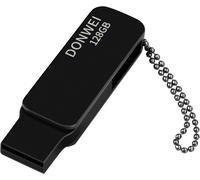 BNHGO-Clé USB 128 Go, Cle USB Flash Drive, Mémoire Stick Clef USB 2.0 Pendrive Portable Rotation Pince en Métal à 360° Key Thumb Drive 128GB pour PC, Voiture, Tablette, Télévision, Devoir de Collège.