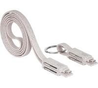 BNHGO-MCA-ECO, Pack 2x Câbles de Charge ECO Fibre de Blé, Câble USB 1m + Câble Porte-Clés Magnétique, Transfert de Données et Charge Rapide 3,1A 50W, Compatibilité USB-C/USB-A/MicroUSB/Lightning