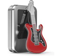 Bnhgo-Memoria Usb 32gb Pendrive Rojo Divertida Metal Guitarra Pendrive 32 Gb Usb 2.0 Flash Drive Portátil Almacenamiento De Datos Con Caja Para Chica Niños Familia Amigos By