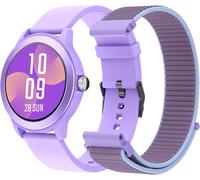 Bnhgo-Smartee Duo Vivo ¿ Smartwatch Montre Intelligente De Couleur Violette Avec Bracelet Interchangeable, Cadran Rond Haute Définition 1. 27¿, Appels Bluetooth, 8 Jours De Batterie, 100 Sports, Ip68