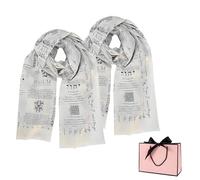 BNHJRD Châle De Prière Chrétienne Pour Les Femmes, Écharpe De Prière De Verset Biblique De Protection Pour Les Femmes Chrétiennes, Cadeau De Culte De L’église(2PCS)