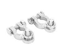 Bnineteenteam 1 Paire 10 Mm / 0,4 Pouce Tyte de Goujon Universal Car Battery Terminaux, Paire en Aluminium pour une Borne de Batterie Négative Positive, Application de Tension 12V / 24 V