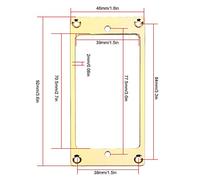 Bnineteenteam 2pcs pièces de Rechange de Cadre de ramassage en métal Humbucker de Guitares électriques 3 Couleurs à Choisir(Or) accessoires de jeu Anneau Humbucker Doré