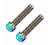 Bnineteenteam 2Pcs Titane Alliage Vélo Disque De Frein Étrier Vis Boulons M6 X 25mm Boulons Vis pour Mountain Bike(Multicolore) Vis Titane Disque Frein