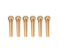 Bnineteenteam 6pcs goupilles de Fin de Guitare en Laiton durables de Pont de Guitare réglées pour des pièces de Rechange de Guitares(Or) Accessoires de Jeu Cheville Guitare Folk