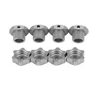 Bnineteenteam Adaptateur de Moyeu Hexagonal de Roue de 17 Mm, Kit de Mise à Niveau en Métal pour Voiture HSP 94762 94081 HOBAO Team C 1/8 RC, Adhérence et Répartition de la Charge Améliorées (Ti