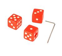 Bnineteenteam Boutons de Guitare, Boutons de Contrôle du Volume en Plastique pour Basse électrique avec clé, Accessoires de Guitare en Forme de Dés 3 Pièces pour Musiciens (rouge)