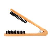 Bnineteenteam Brosse à Lisser les Cheveux, Manche en Bois, Conception à Double Brosse, Lisse les Cheveux, Convient à les Types de