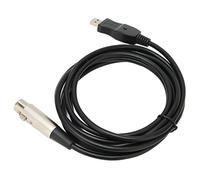 Bnineteenteam Câble de Microphone USB, Convertisseur de Liaison de Micro USB Mâle vers XLR Femelle en ABS Noir pour l'enregistrement, 9,8 Pieds pour