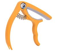 Bnineteenteam Capo de Guitare à 4 Cordes, Capo de Guitare en Plastique Capo à Changement Rapide à Une Main pour Guitare Ukulélé Mandoline(Jaune) Accessoires de Jeu