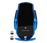 Bnineteenteam Chargeur sans Fil de Voiture, Support de Charge Rapide, Technologie sans Fil, Puissance de Sortie 15 W pour Smartphones Compatibles comme et (Blue)