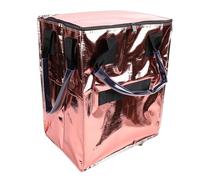 Bnineteenteam Chariot d'épicerie Pliable sur roulettes, Tissu Durable avec Roues Pivotantes, Chariot Utilitaire Polyvalent pour l'épicerie, la Lessive et Le Matériel de Camping, Taille 15,75 X (Or