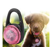 Bnineteenteam Collier Lumineux pour Chien, Lumière de sécurité LED, Pendentif Lumineux Léger, Design élégant et Durable, Fixation Facile pour la Marche Nocturne et Les Aventures en Plein Air (Pink)