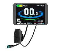 Bnineteenteam Compteur d'affichage LCD pour Vélo électrique, Construction ABS avec Prise en Charge des Données en Temps Réel pour Contrôleur KT LCD8H 24 V 36 V 48 pour Les Utilisateurs de Vélos