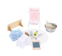 Bnineteenteam Ensemble d'accessoires de Salle de Bain pour Maison de Poupée à l'échelle 1:12, Porte-Serviettes en Tilleul et Meubles Miniatures pour Collection de Poupées, Idéal pour Les Scénarios