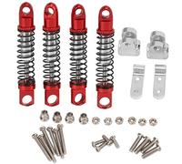 Bnineteenteam Ensemble D'amortisseurs RC Alu, Trou à Trou 35mm, Avant + Arrière, Support + Kit de Vis, Pièces de Mise à Niveau pour Voiture WPL D12 1/10 RC, 4 Pièces/Ensemble(Rouge)