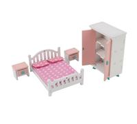 Bnineteenteam Ensemble de Meubles en Bois de Poupée en Bois 22 PCS Accessoires de Maison de Poupée Miniature pour Les Enfants de 3 Ans et Plus avec Un Jouet éducatif en pour Les Scènes de Chambre à