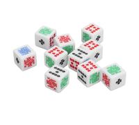 Bnineteenteam Ensembles de Dés, 20 Pièces en Acrylique, Jeu de Dés de Poker à 6 Faces pour Jeux de Cartes, Soirée de Jeu en Famille, événements Spéciaux