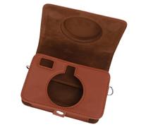 Bnineteenteam Étui de Protection de la Caméra, Sac Photo en Cuir PU avec Couvercle Avant Détachable, Sac de Transport Léger pour C210R (Brown)