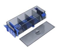 Bnineteenteam Filtre de Flux de Poisson, Opération Ultra Silencieuse, Conception de Roues Aquatiques Oxygénantes, Construction Transparente Durable, Système de Filtration Multicouche, Options