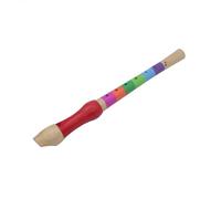 Bnineteenteam Flûte en Bois, Jouet Musical éducatif, Surface Lisse, Motifs Attrayants, Parfait pour l'apprentissage de la Musique des Enfants (Multicolore)