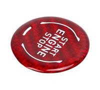 Bnineteenteam Garniture de Couvercle de Bouton D'arrêt de Démarrage D'allumage Résistant à la Rouille pour C8 2020 au Présent, Accessoires de Voiture élégants (rouge)