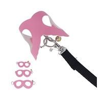 Bnineteenteam Harnais pour Furet, Gilet en Simili Cuir Souple avec Cloches, Laisse de Hamster Réglable pour Petits Animaux dans Les Aventures en Plein Air (Pink)