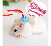 Bnineteenteam Harnais pour Furet, Laisse de Marche Réglable en Nylon pour Petit Animal de Compagnie avec Cloche, activité de Plein Air Amusante pour Hamsters et écureuils (Rose + Rose Rouge)