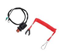 Bnineteenteam Interrupteur D'arrêt D'urgence de Moteur de Bateau, Remplacement OEM 65W8257501 avec Corde de sécurité pour Moteurs Hors-bord, ATV, Vélo de Bateau