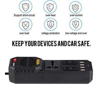 Bnineteenteam Invertisseur de Puissance de Voiture 200W Universal AC 220V USB Chargeur pour Les Appareils et électronique