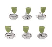 Bnineteenteam Jeu de Clés d'accordage de Guitare, 6 Pièces en Métal et Plastique, Touches Précises pour Guitare Acoustique électrique 3L3R avec Action Douce et Pièces de Rechange Durables (SILVER)