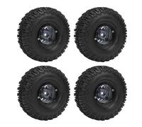 Bnineteenteam Jeu de Pneus de Roue sur Chenilles RC, Moyeux de Roue en Alliage d'aluminium de qualité Supérieure, Traction et stabilité Améliorées, Accessoires de Voiture Télécommandés pour Modèles