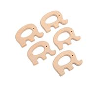 Bnineteenteam Jouets de Dentition pour bébé, Anneaux de Dentition en Bois de Hêtre, Ensemble de 5 Anneaux de pour bébé pour la Coordination œil-main, Idéal pour les Nouveau-nés et les Nourrissons
