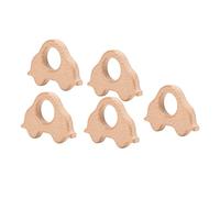 Bnineteenteam Jouets de Dentition pour bébé, Anneaux de Dentition en Bois de Hêtre, Ensemble de 5 Anneaux de pour bébé pour la Coordination œil-main, Idéal pour les Nouveau-nés et les Nourrissons
