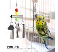 Bnineteenteam Jouets pour Oiseaux, Cloche Debout en Acier Inoxydable pour Grands Oiseaux, Cloche Sonore Mélodieuse de 10,2 Pouces, Jouet Anti-Stress pour la Stimulation Mentale