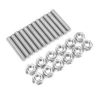 Bnineteenteam Kit de 12 Boulons de Goujons de Collecteur en Acier Inoxydable, Taille de Vis M8 X 45 Mm pour Chevy V8 LSX LS1 LS2 LS3 LS6 LS7 4,8 5,3 6,0 6,2 L, avec Résistance à la Corrosion