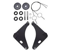 Bnineteenteam Kit de Broches de Capot, Support Enduit de Poudre Noire, Remplacement de Câble de Verrouillage en Acier Inoxydable pour Challenger 2008 2023, avec Supports Métalliques